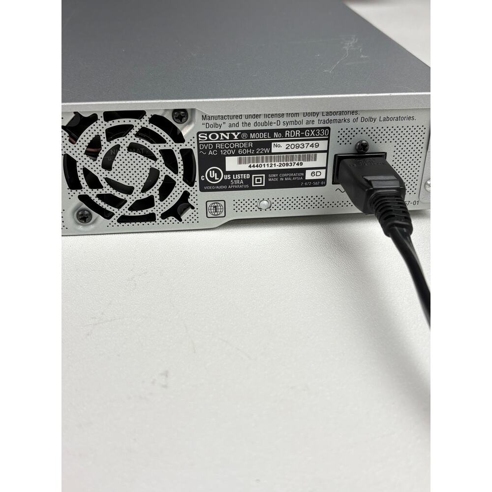 Sony RDR-GX330 Dvd Player & Recorder Dvd+Rw +R -Rw Recording - No Remote - Picture 8 of 11